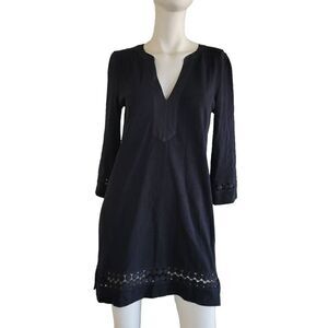 J crew womens Sz XS black tunic shift dress